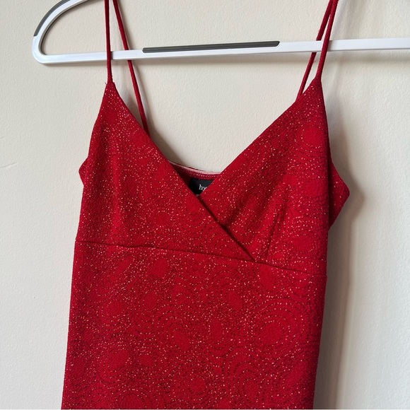 Vintage Hyphen Red Sparkly Midi Dress - Picture 2 of 6